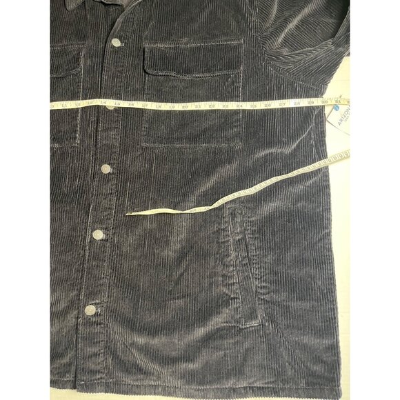 Arizona Mens Corduroy Long Sleeve Shirt Jacket 3XL Black Big & Tall 100% Cotton - Picture 12 of 15